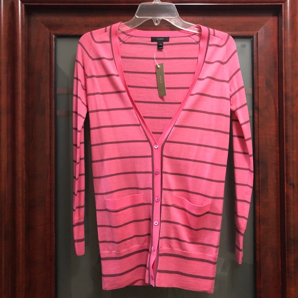 J Crew Pink Cardigan